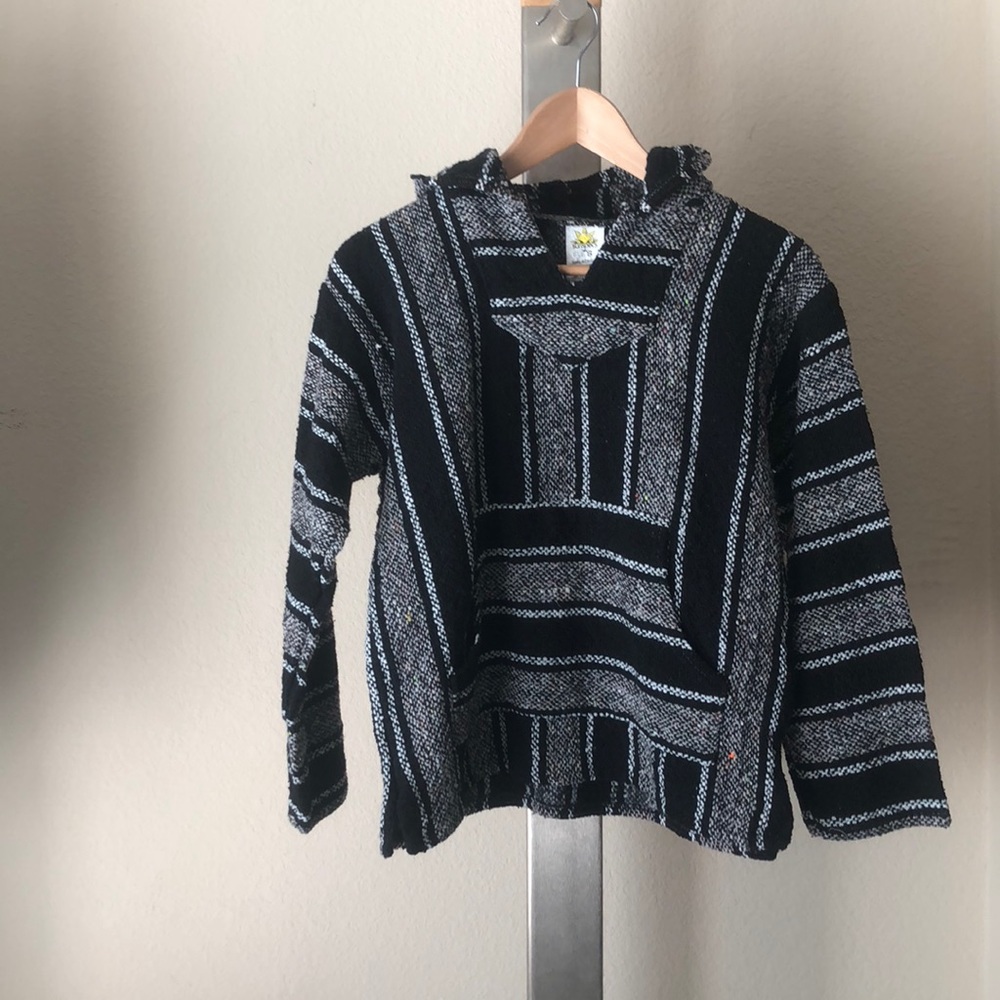 Black and Gray Drug Rug Jacket